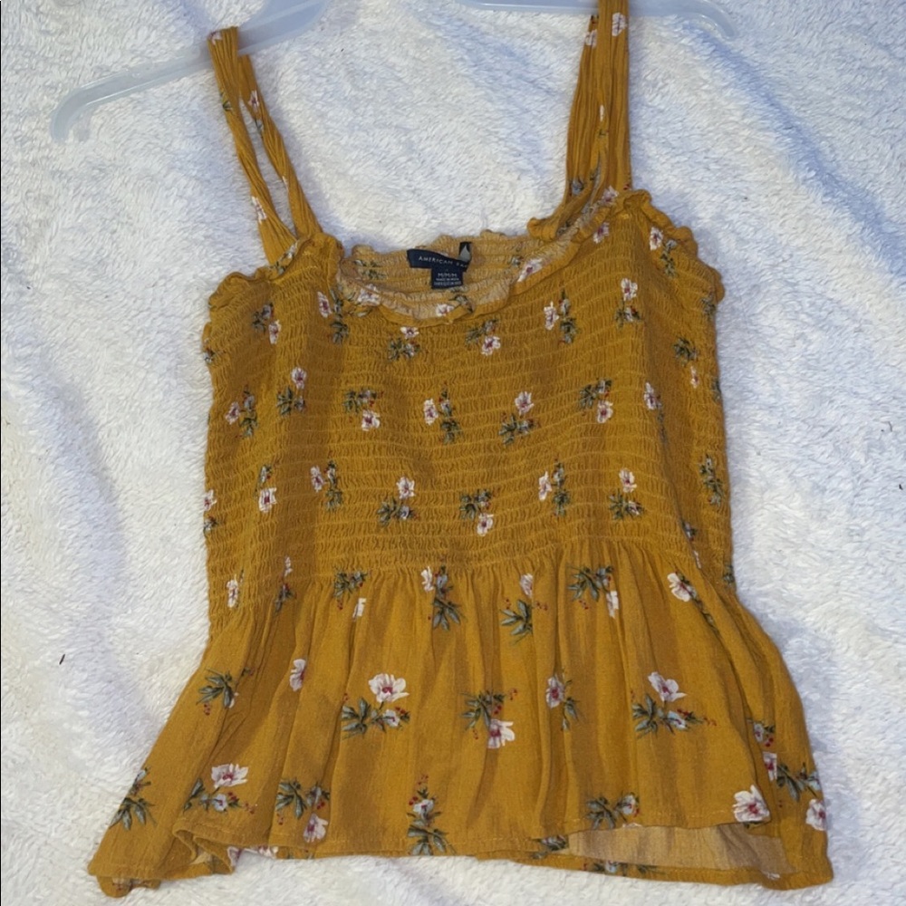 American Eagle Yellow Crop Top